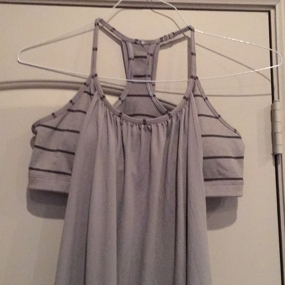 Lululemon Gray Racerback with Sports Bra - Picture 2 of 4